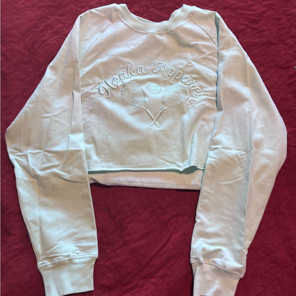 Hoaka Cropped Sweater pistachio green